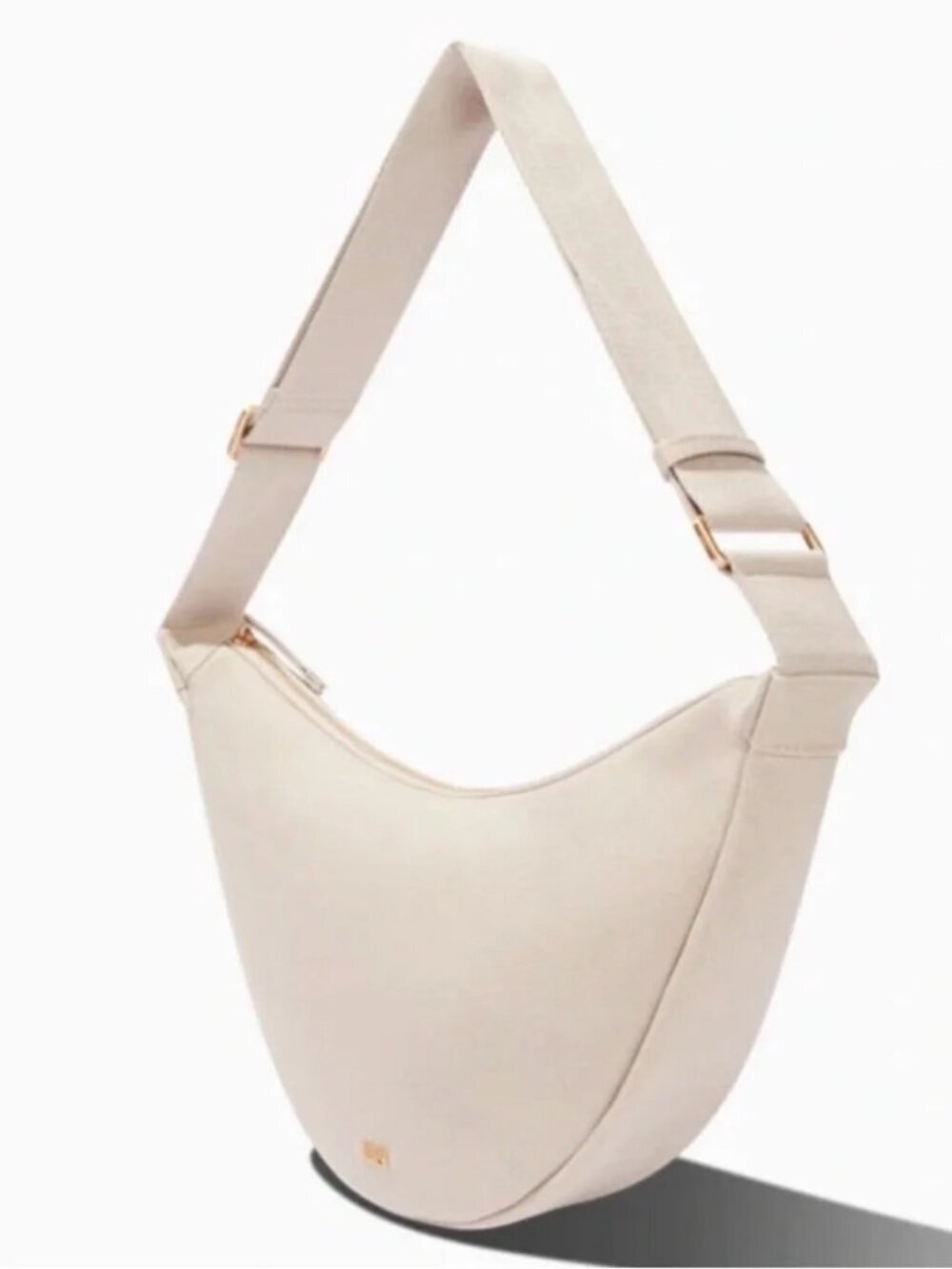 JULY Everyday Crescent Bag Beige Cream Tan Khaki New without tags Neutral Classy